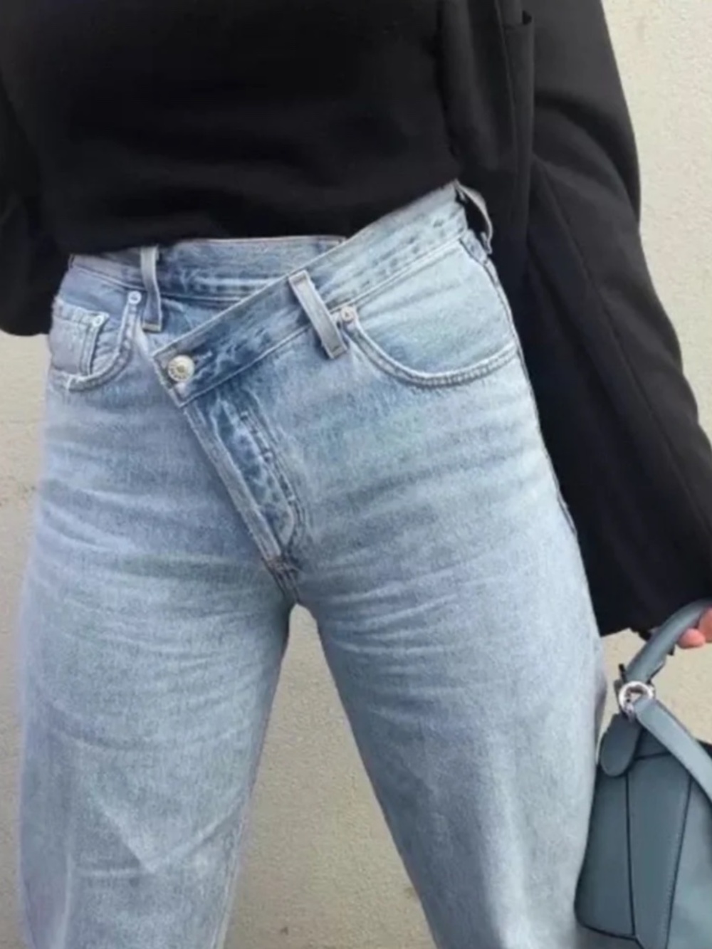 AGOLDE Criss Cross Upsized Jean Suburbia Light Wash Blue Women’s Size 24 - Picture 15 of 15